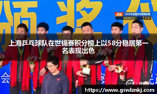 上海乒乓球队在世锦赛积分榜上以58分稳居第一名表现出色
